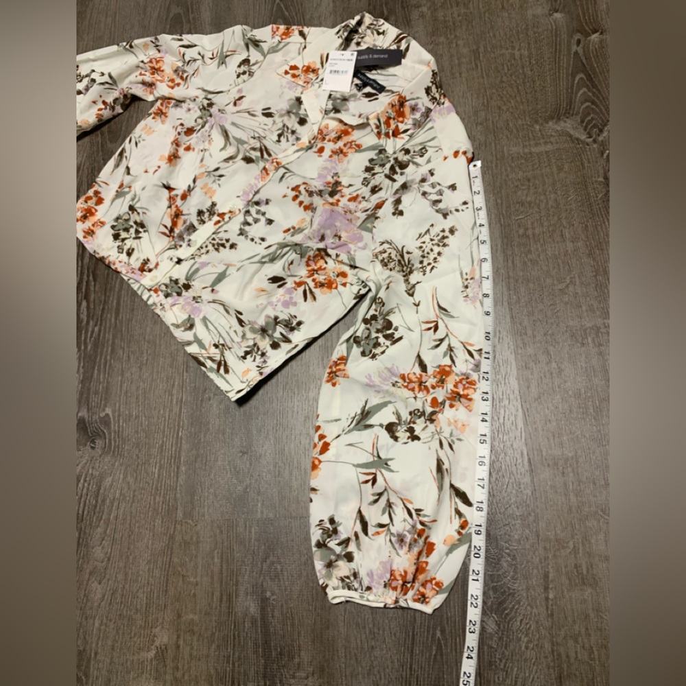 Supply & Demand “Quincy” Floral Blouse / Top Cottagecore Romantic.  Sz L.   NWT! - Picture 9 of 11